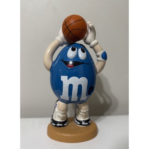 M&Ms Candy Dispenser Blue Basketball Player Vintage Rare 34cm Mars Inc - Picture 1 of 5